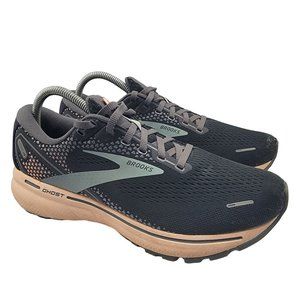 Brooks Ghost 14 Womens 10 Gray Peach Running Shoes Athletic Casual 1203561B026